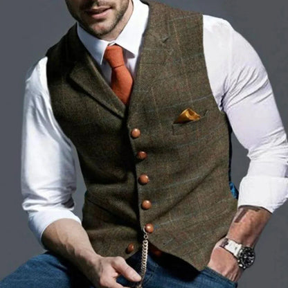 Men's Vintage Waistcoat Classic Layered