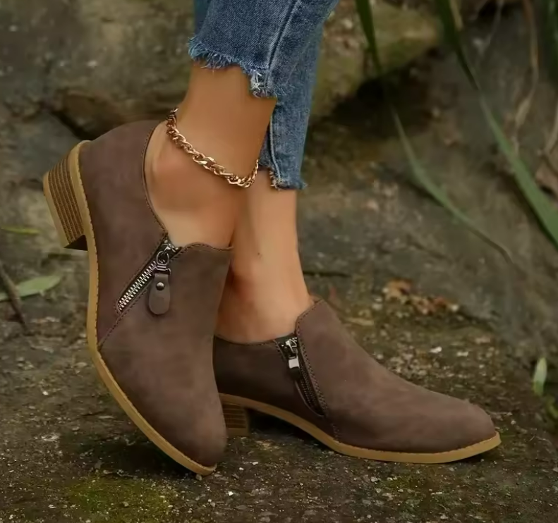 Everyday Comfort Zip Ankle Shoes