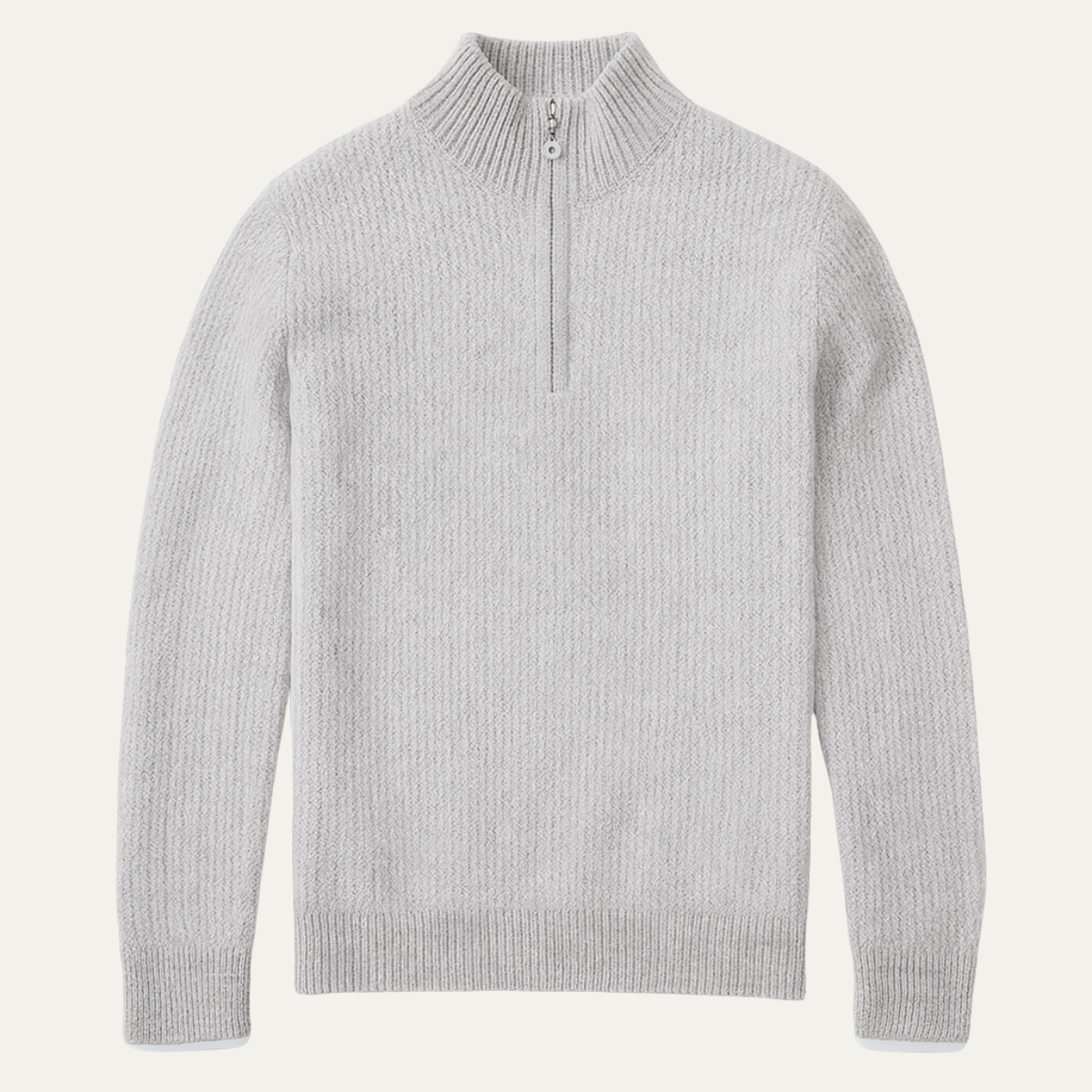 Valladolid Men's Knit Sweater Quarter Zip High Collar - Fashinoza