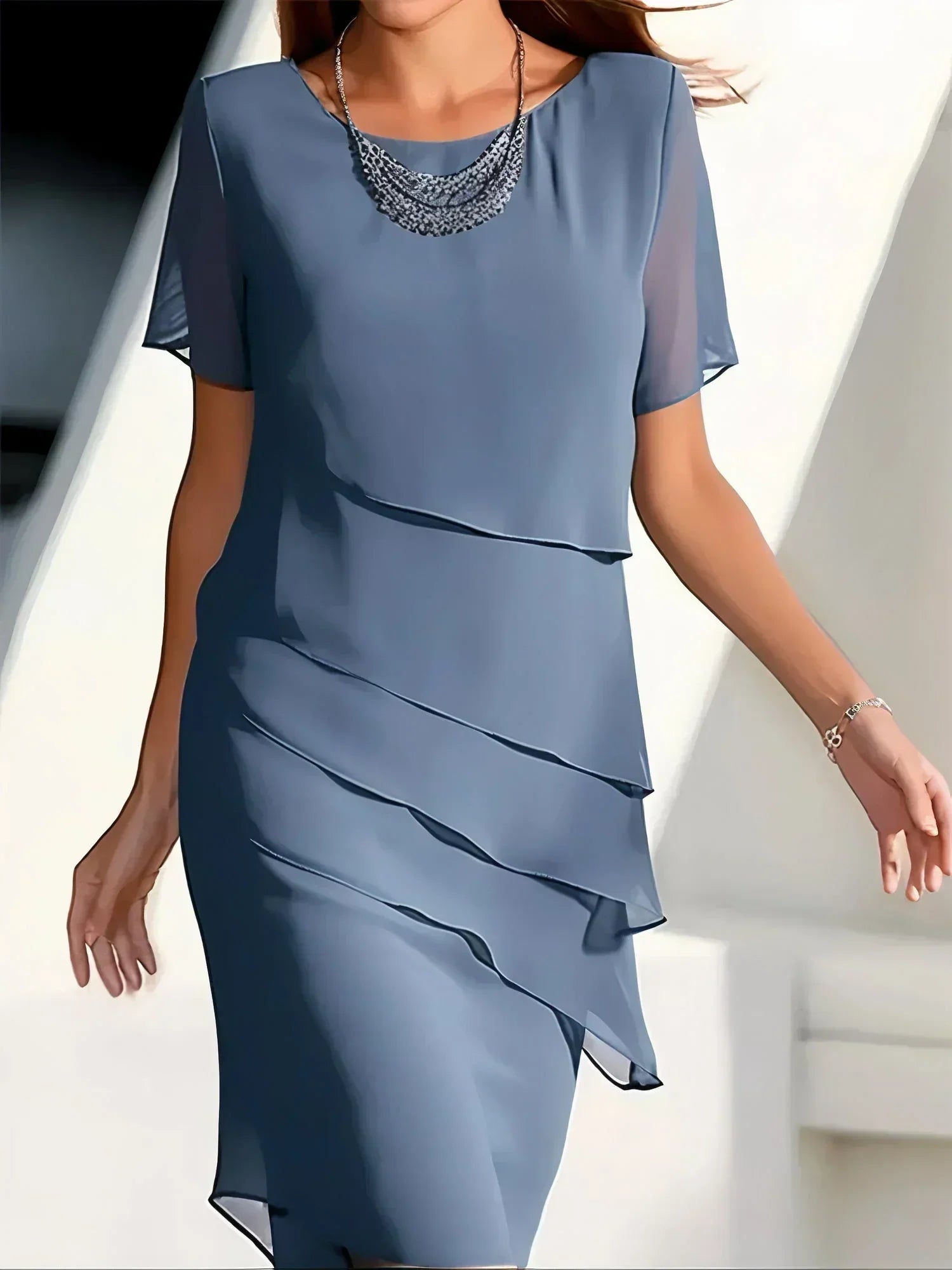 Vicki Women's A-Line Midi Dress - Fashinoza
