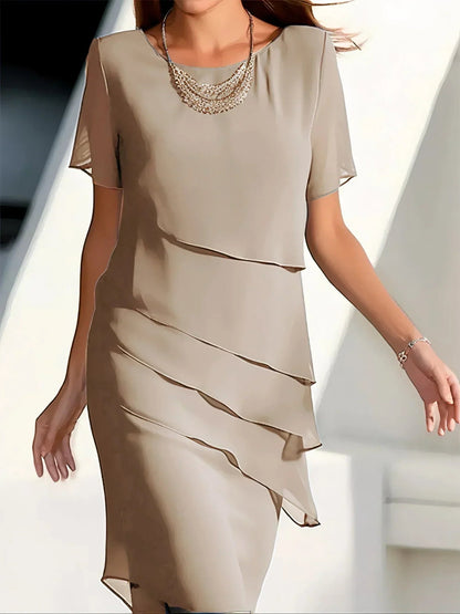 Image of Vicki | Women's Tiered A-Line Midi Dress