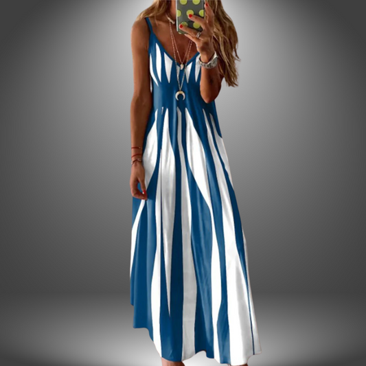 Women's A-Line Maxi Dress Spaghetti Strap Violet - Fashinoza
