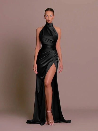 Image of Vivian | Women's Halter Neck Maxi Dress