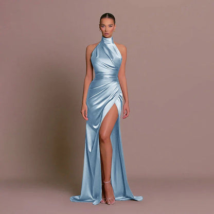 Image of Vivian | Women's Halter Neck Maxi Dress