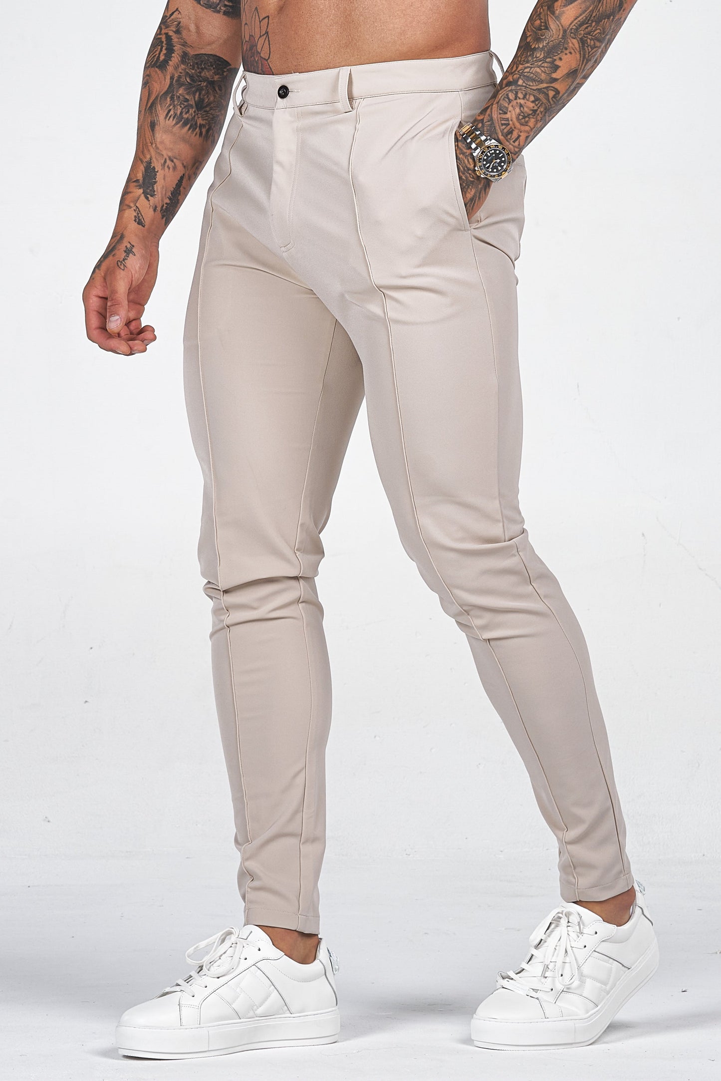 Men's Slim Fit Trousers Formal Black - 
Fashinoza