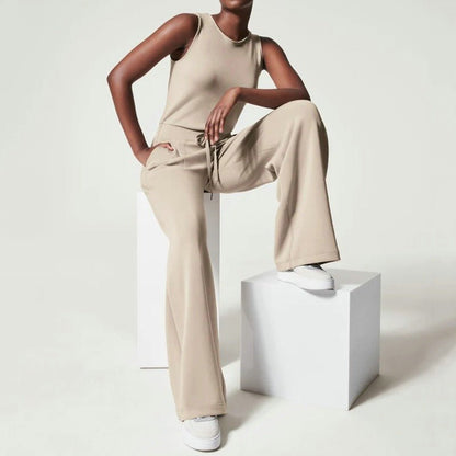 Women's Sleeveless Wide Leg Jumpsuit