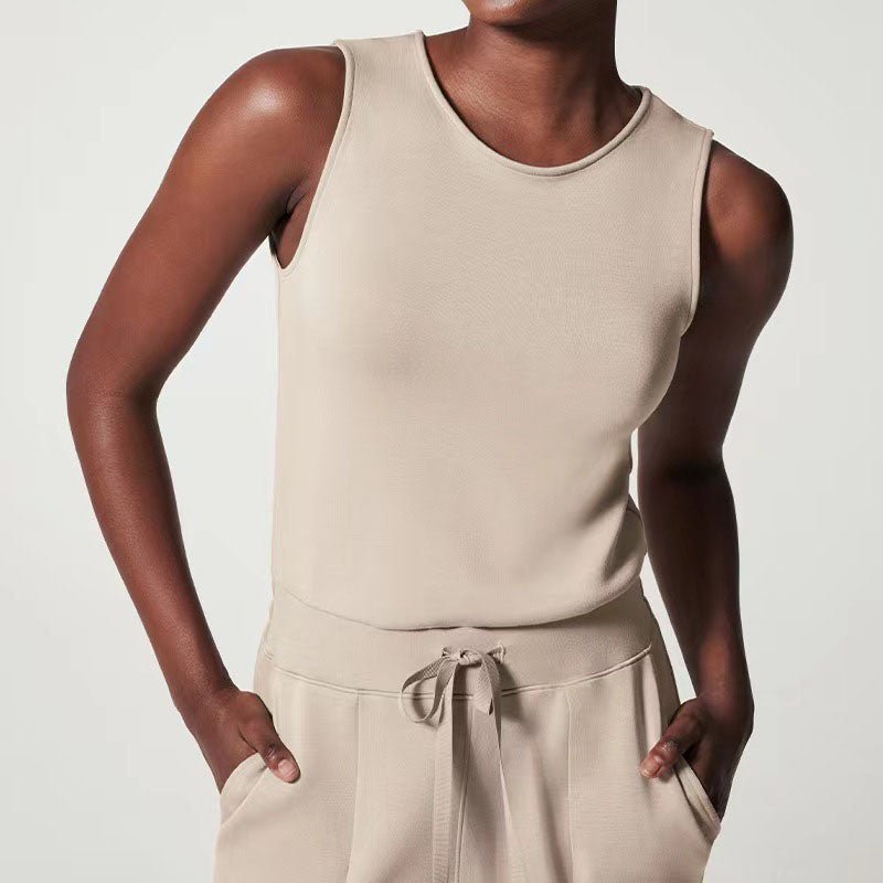 Women's Sleeveless Wide Leg Jumpsuit