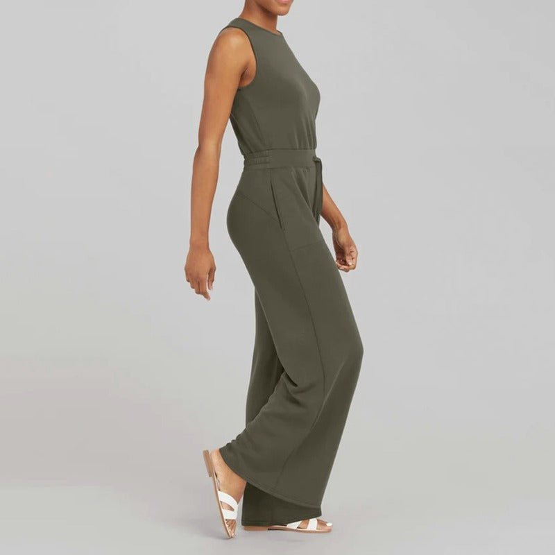 Women's Sleeveless Wide Leg Jumpsuit
