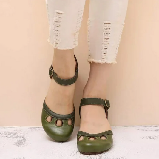 Women's Low Heeled Comfort Sandals - Fashinoza