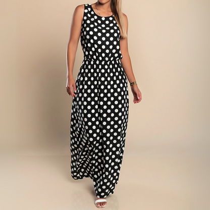 Women's Polka Dot Maxi Dress