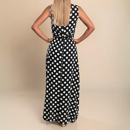 Women's Polka Dot Maxi Dress