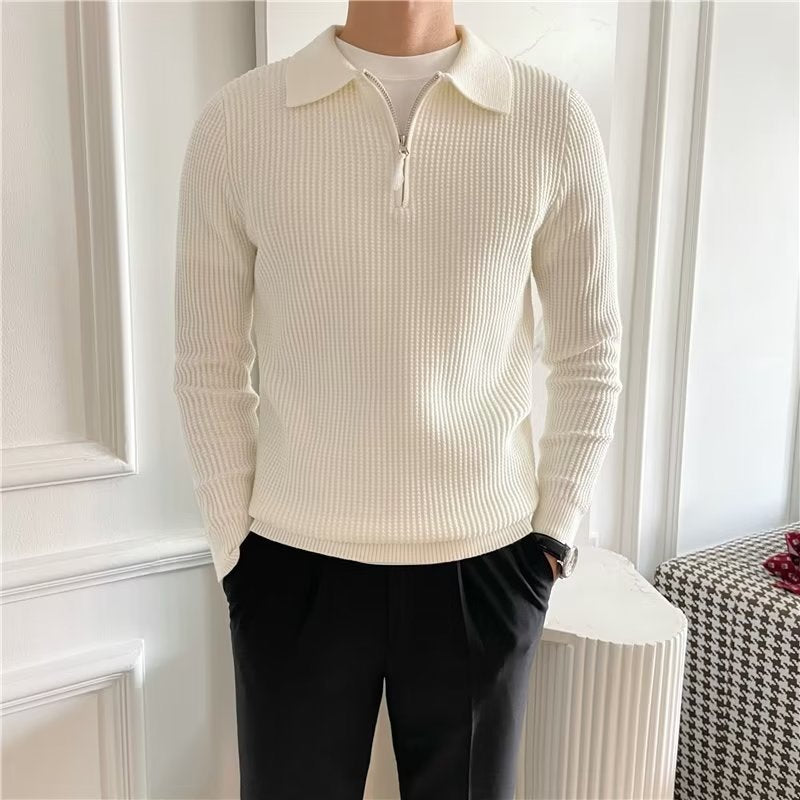 Men's Zip Up Sweater - Fashinoza