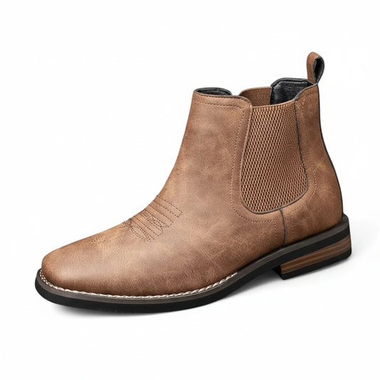 Men's Western Ankle Boots - Fashinoza
