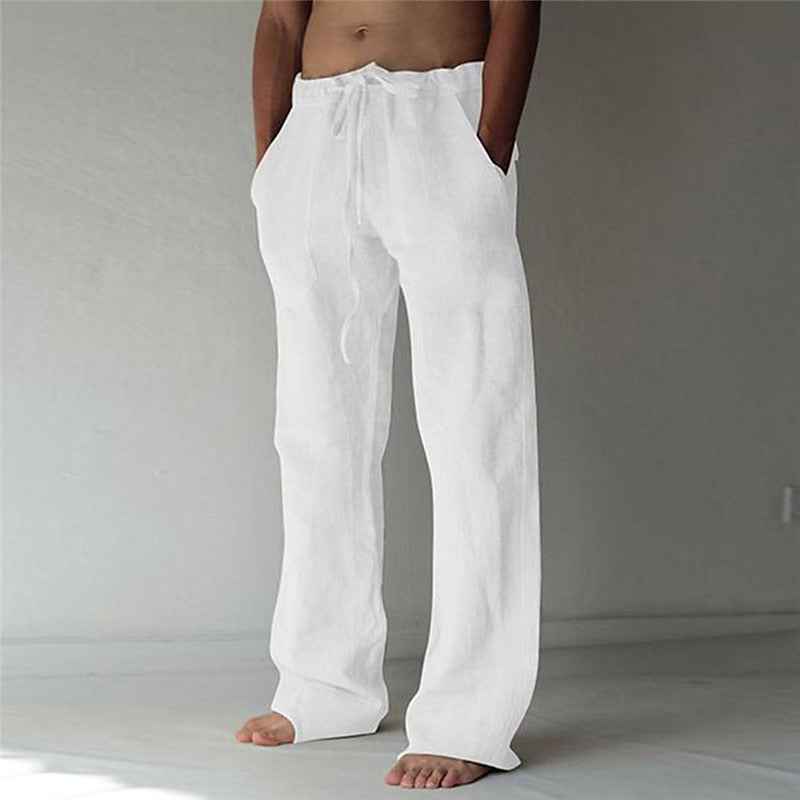 Men's Linen Casual Pants - 
Fashinoza