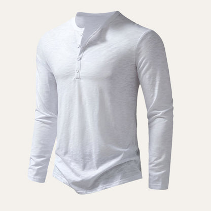 Men's Long Sleeve Cotton Polo Shirt