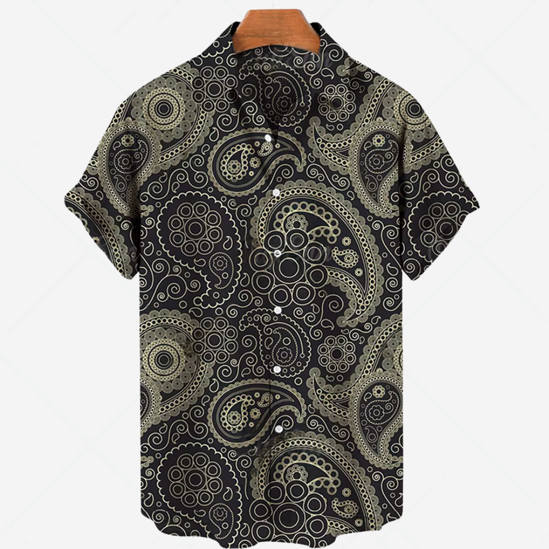 Men's Casual Short Sleeve Printed Shirt