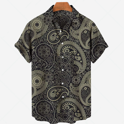 Men's Casual Short Sleeve Printed Shirt