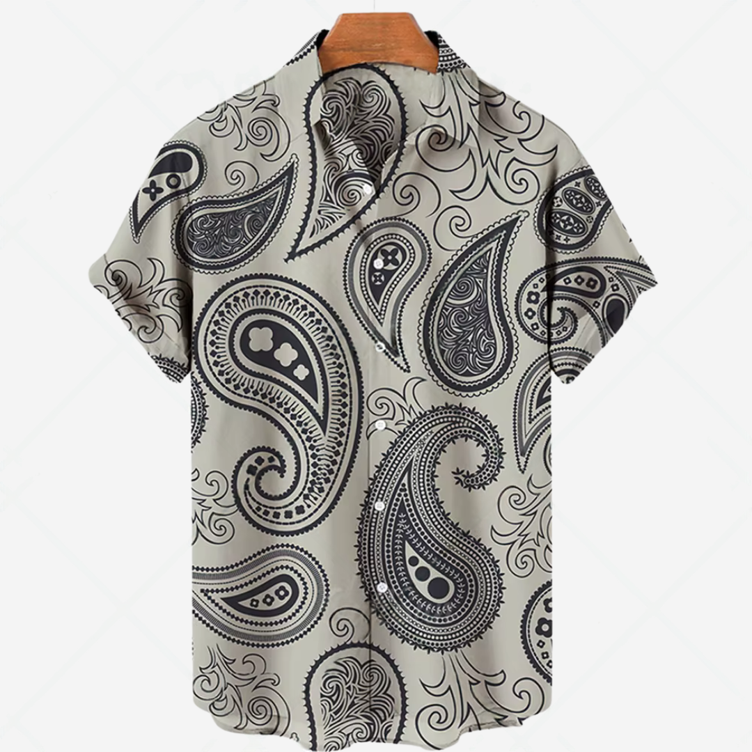 Men's Casual Short Sleeve Printed Shirt