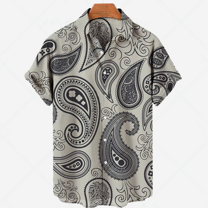 Men's Casual Short Sleeve Printed Shirt