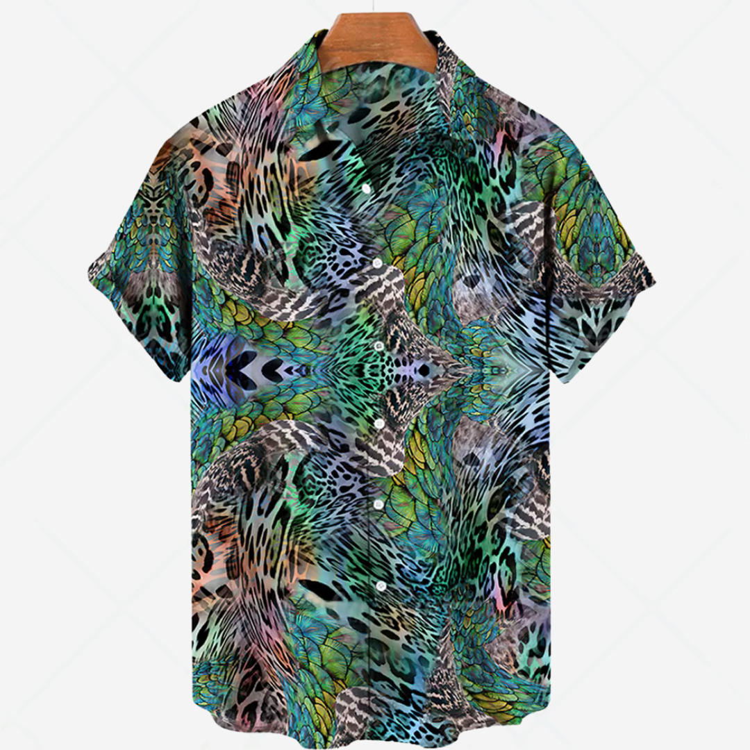 Casual Short Sleeve Printed Shirt - Fashinoza