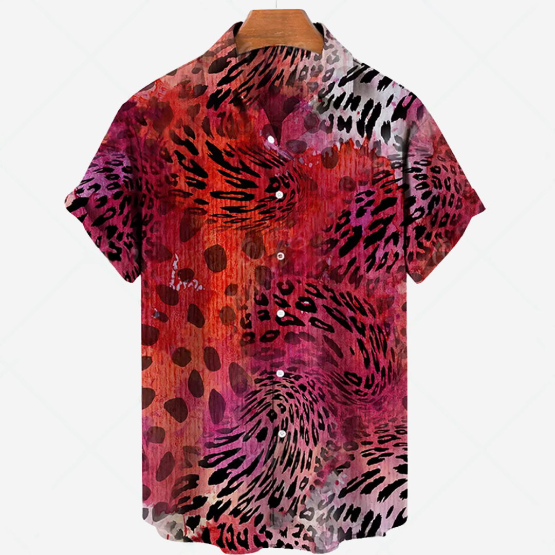 Men's Casual Short Sleeve Printed Shirt