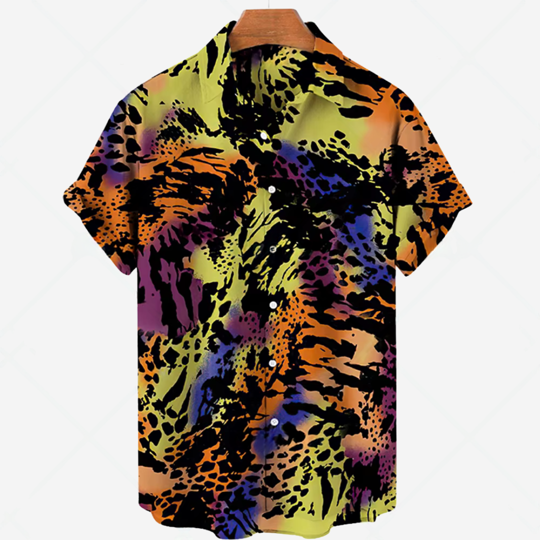Men's Casual Short Sleeve Printed Shirt