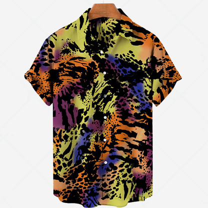 Men's Casual Short Sleeve Printed Shirt