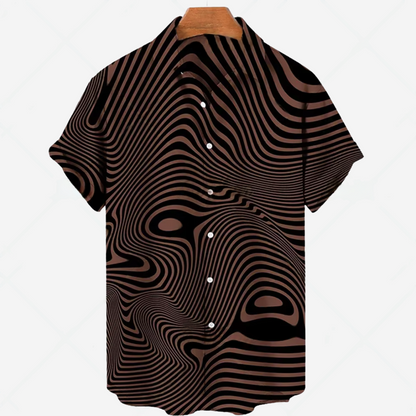 Men's Casual Short Sleeve Printed Shirt