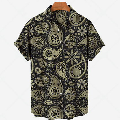 Men's Casual Short Sleeve Printed Shirt