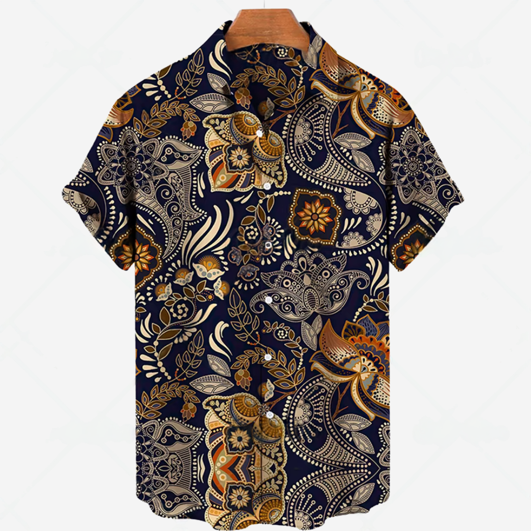 Men's Casual Short Sleeve Printed Shirt