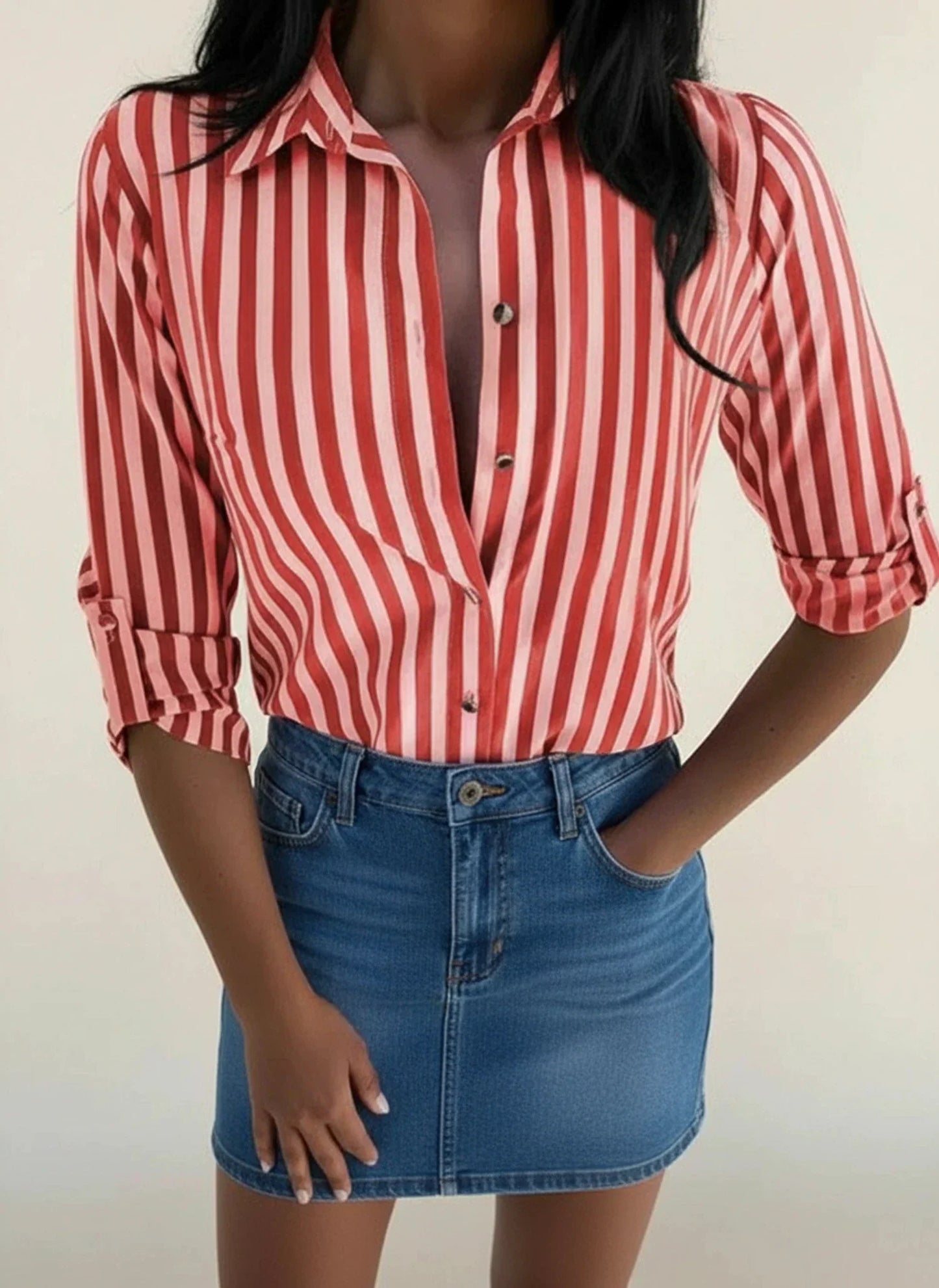 Daisy | Women Summer Vertical Stripe Blouse
