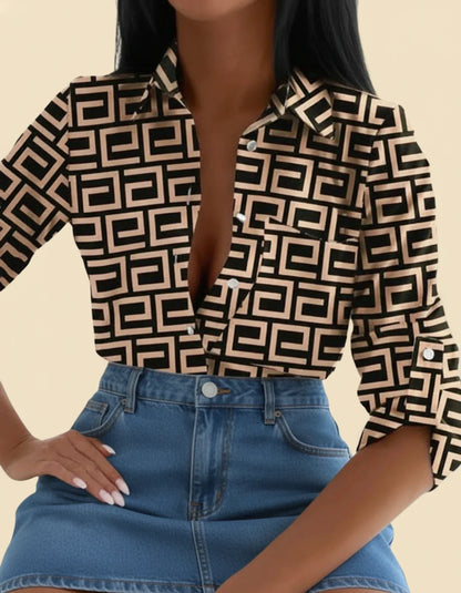 Daisy | Women Summer Vertical Stripe Blouse