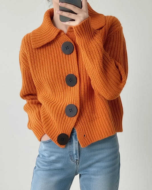 Harper | Women's Cropped Knit Collar Spring Sweater