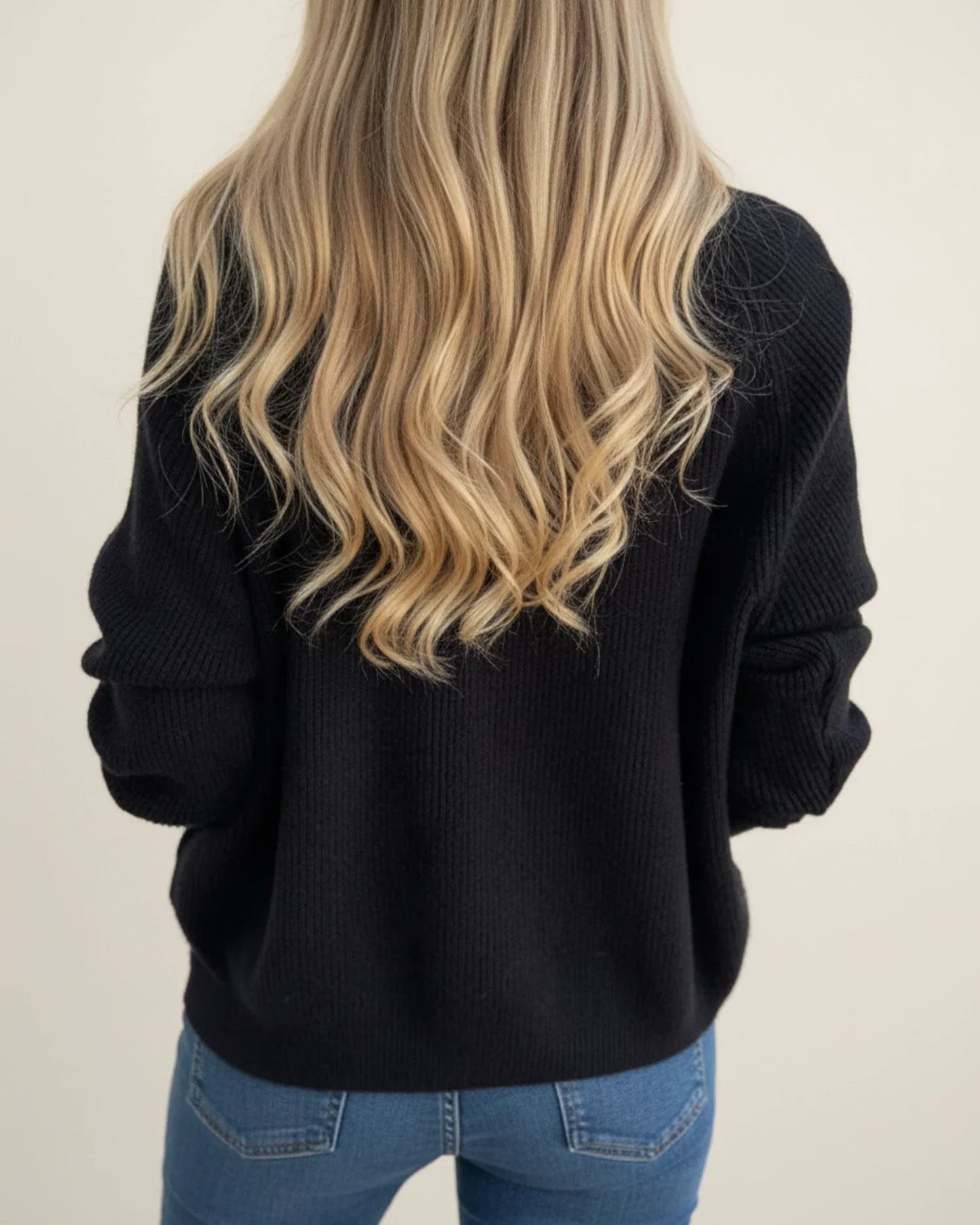 Ava | Women Spring Zip-Up Ribbed Neck Sweater