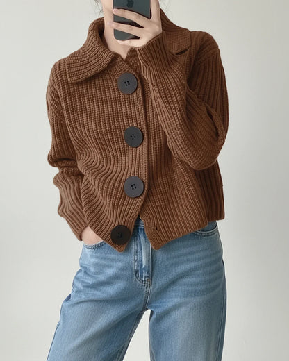 Harper | Women's Cropped Knit Collar Spring Sweater