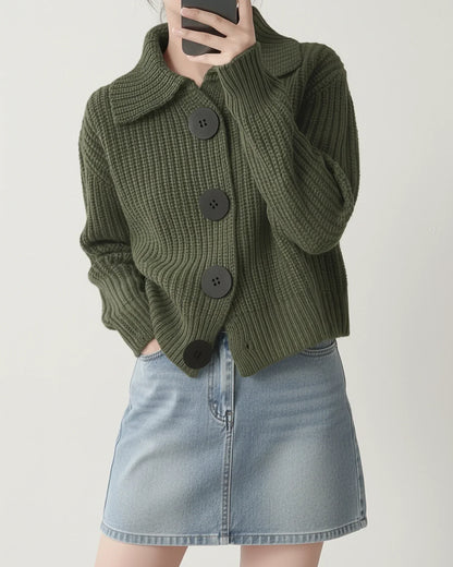 Harper | Women's Cropped Knit Collar Spring Sweater