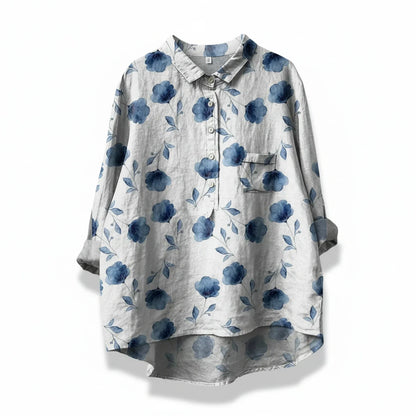 Bella | Women Summer Floral Button Blouse Top