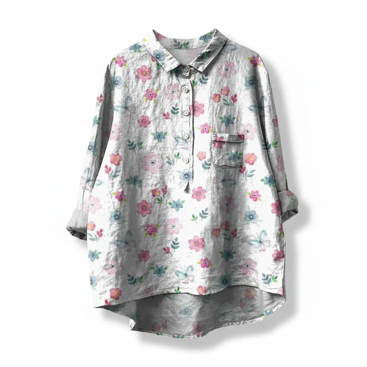 Bella | Women Summer Floral Button Blouse Top