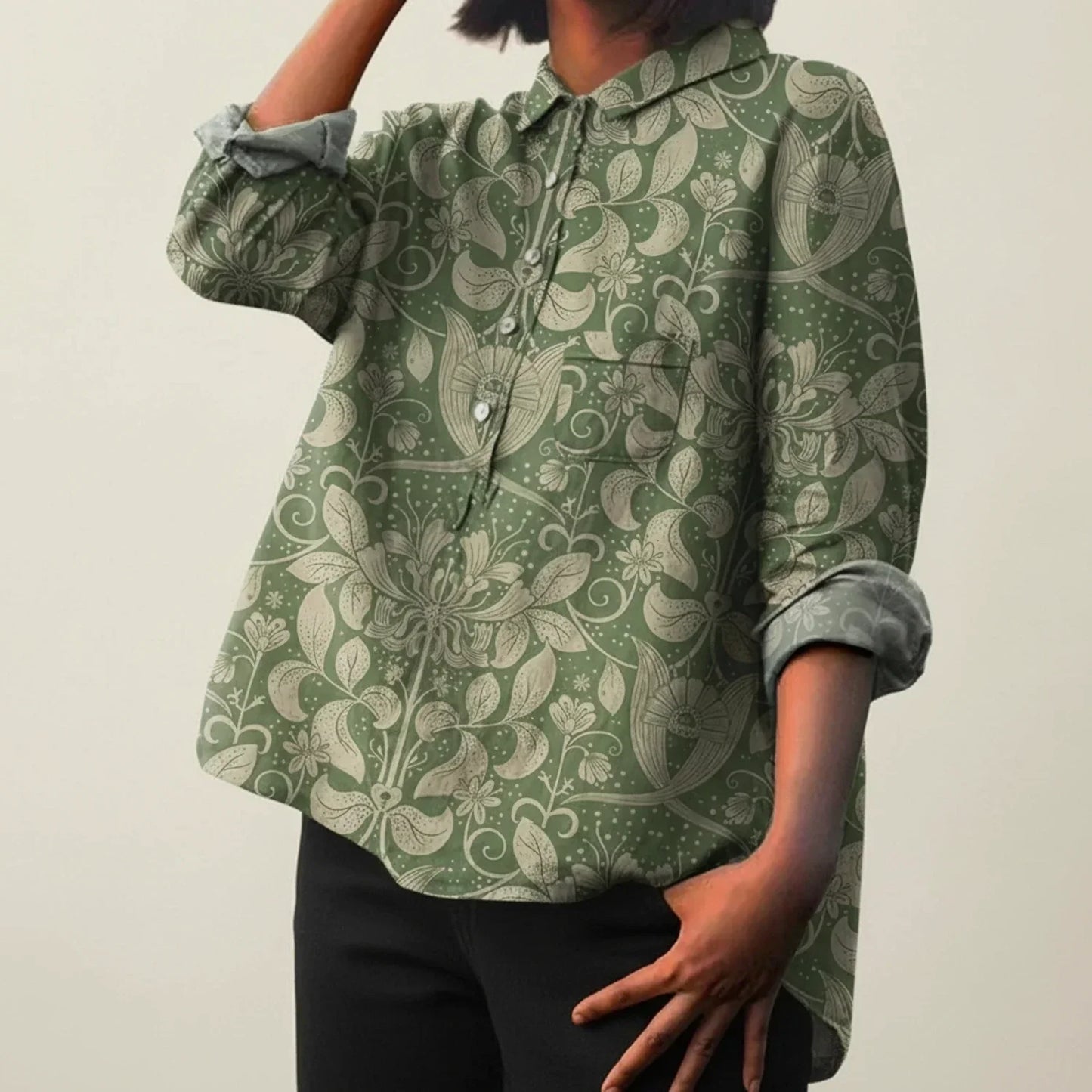 Bella | Women Summer Floral Button Blouse Top