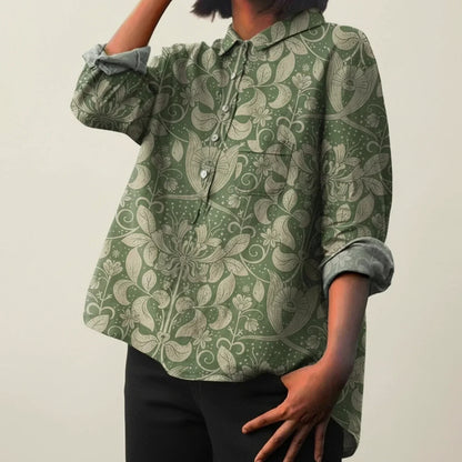 Bella | Women Summer Floral Button Blouse Top