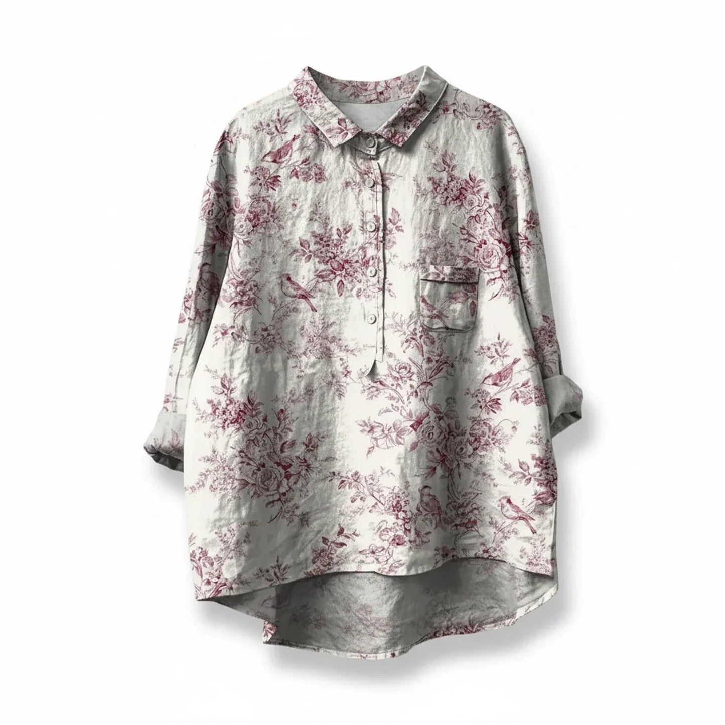 Bella | Women Summer Floral Button Blouse Top