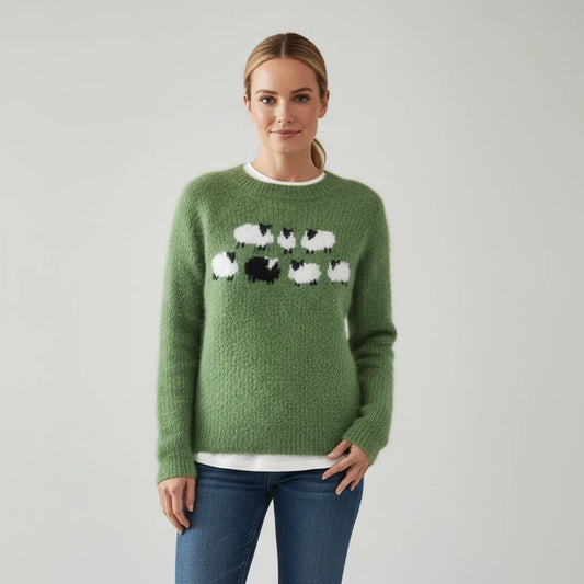 Fiona | Women Spring Graphic Crewneck Sweater