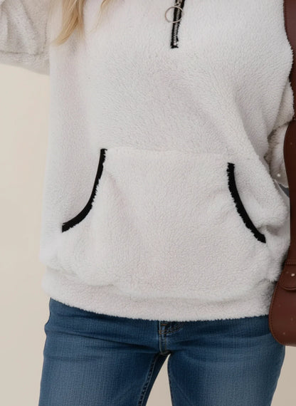 Eleanor | Women Spring Zip Pocket Pullover Sweater