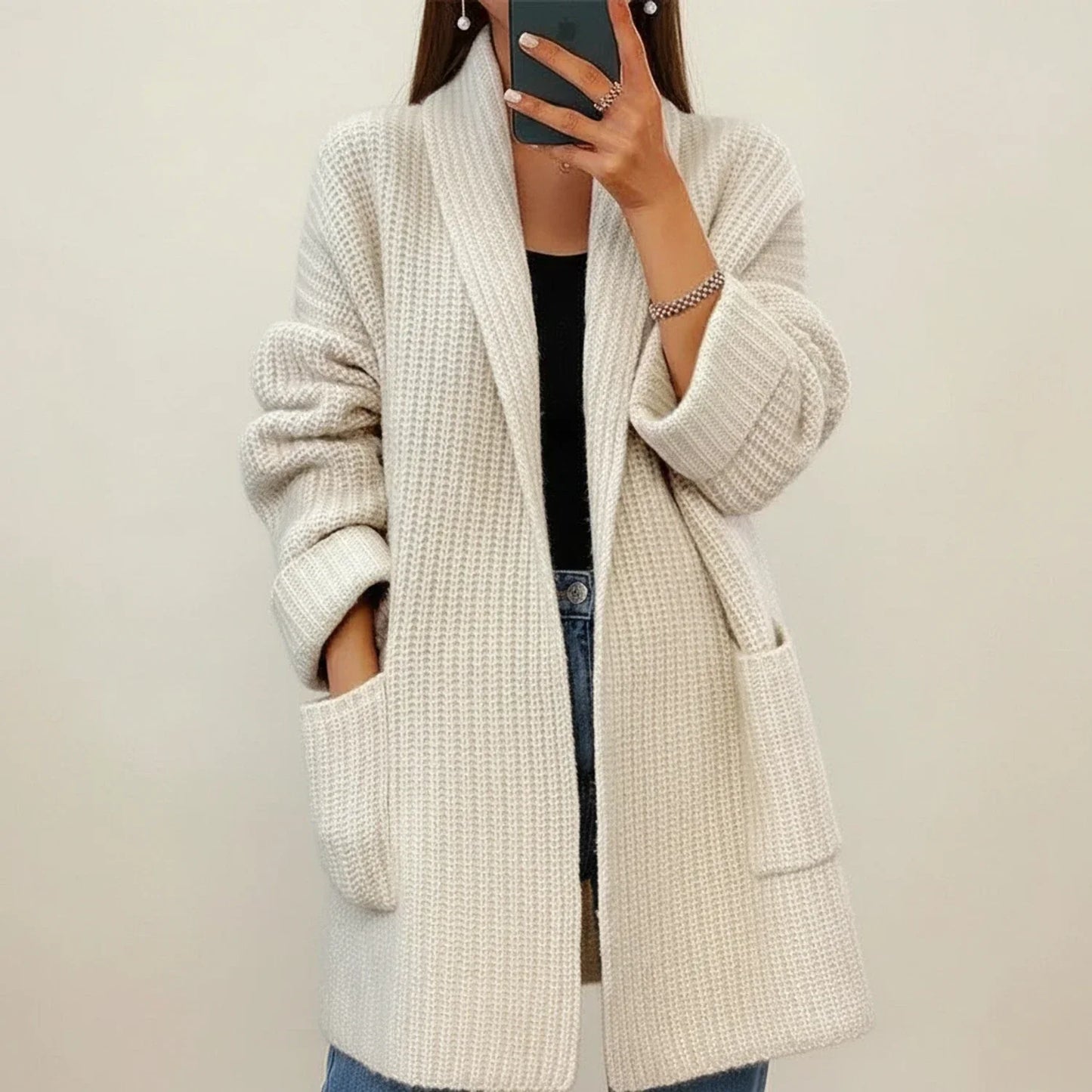 Ella | Women Spring Open Front Long Cardigan