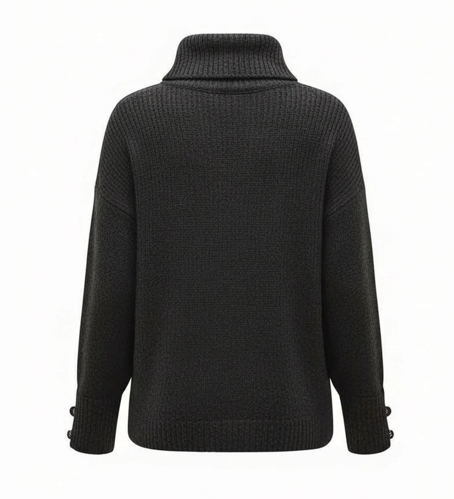 Emma | Women Spring Button Oversized Cowl Neck Sweater