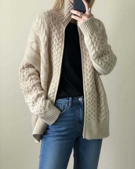 Evelyn | Women Spring Zip Front Cardigan