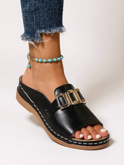 womens-casual-faux-slides-with-buckle-accent-and-open-toe-4