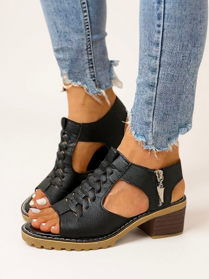 womens-faux-sandals-with-side-zipper-and-block-heel-3
