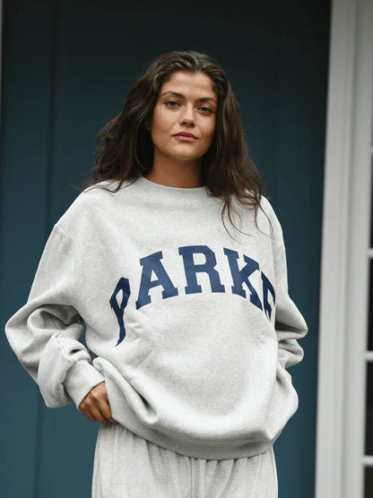 Women's Crewneck Fleece Sweatshirt Varsity Lettering - 
Fashinoza