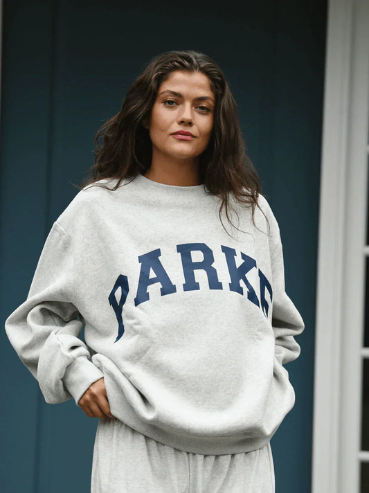 Women's Crewneck Fleece Sweatshirt Varsity Lettering - 
Fashinoza